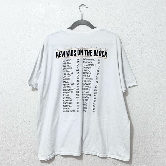 New Kids On The Block tour short sleeve shirt white size 2x - Picture 2 of 16